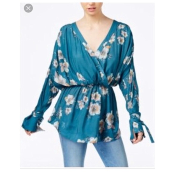 Free people Tuscan dreams floral tunic top dress M - Picture 4 of 8